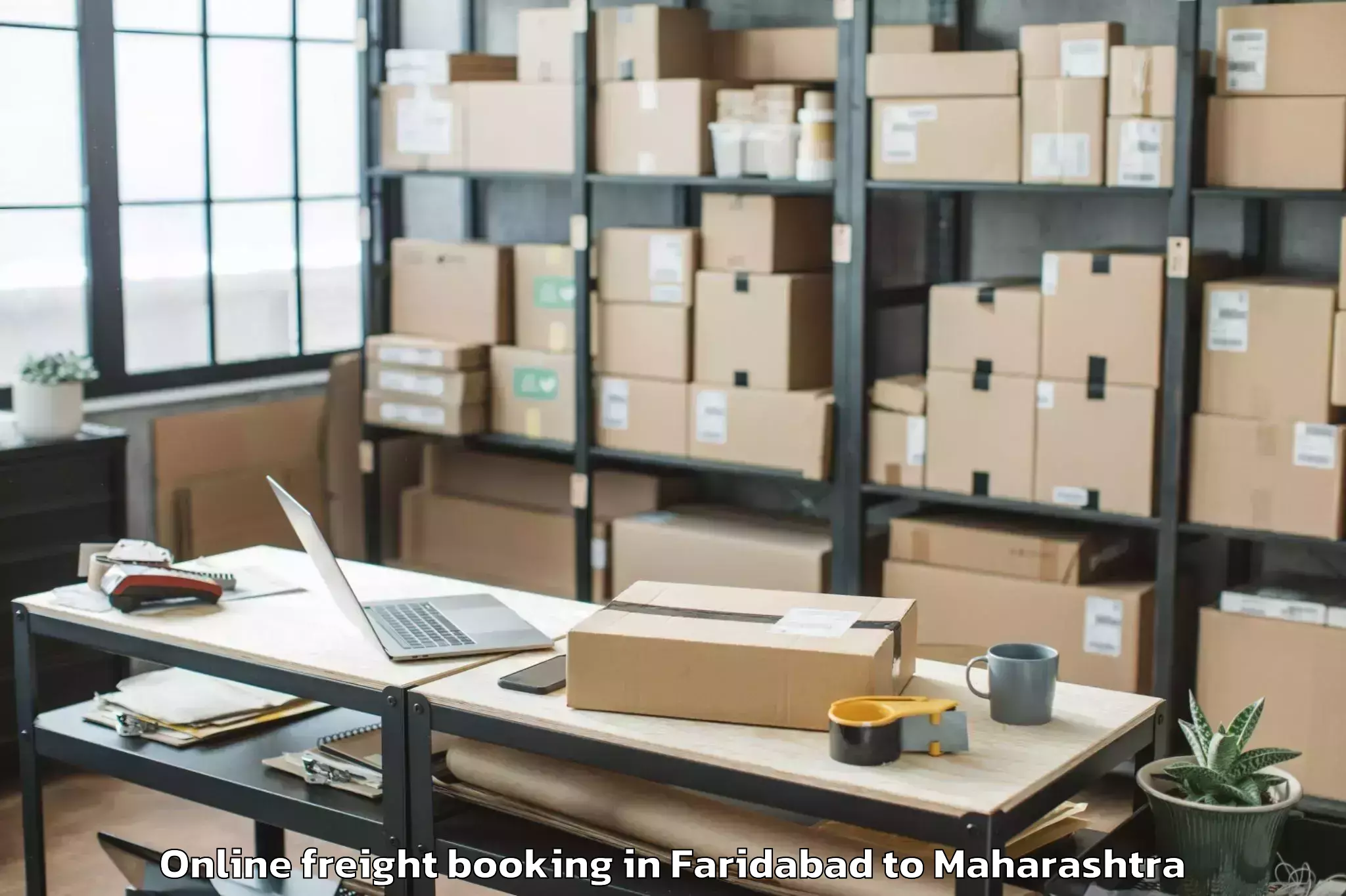 Book Faridabad to Bhadravati Chandrapur Online Freight Booking Online